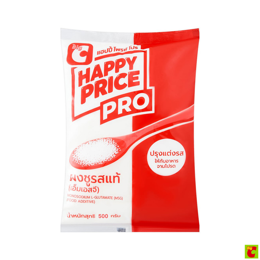 บิ๊กซี แฮปปี้ไพรซ์ โปร ผงชูรสแท้ เอ็มเอสจี 500 ก.