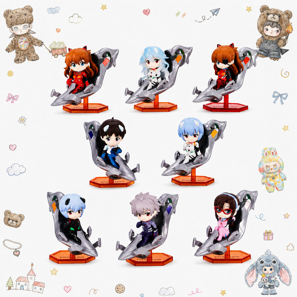 รีsonance GONG! Neon Genesis Evangelion Driver Series EVA Figure Mystery Box ของขวัญของแท้