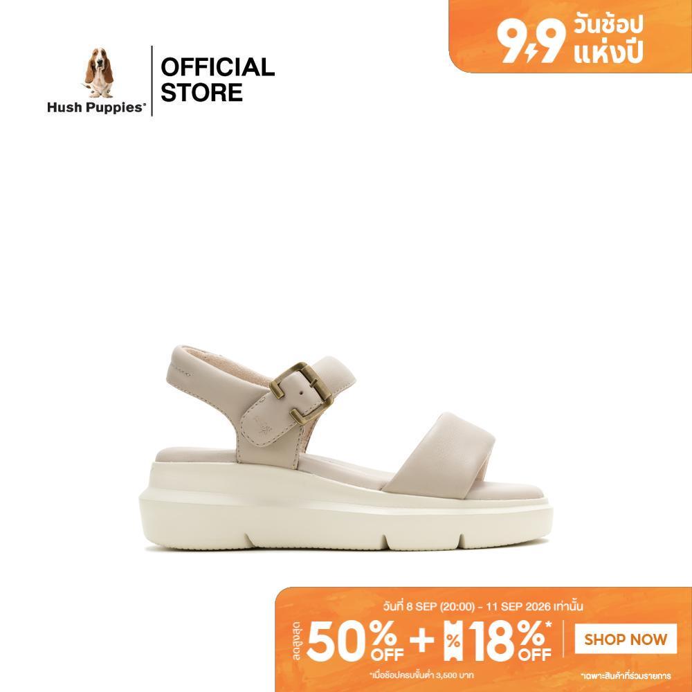Hush Puppies รองเท้าผู้หญิง รุ่น HP IWSFB0436LC - สีเบจ (รองเท้าแตะรัดส้นหนังแท้แบบสวม)