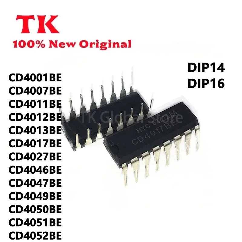 20PCS CD4001BE CD4007BE CD4011BE CD4012BE CD4013BE CD4017BE CD4027BE CD4046BE CD4047BE ฯลฯ,ในสต็อกชิ