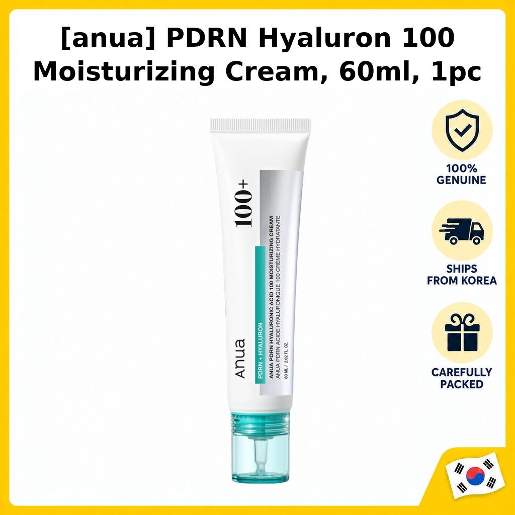 [anua] PDRN Hyaluron 100 Moisturizing Cream, 60ml, 1pc / Korean Moisturizer / Deep Moisture / ของแท้