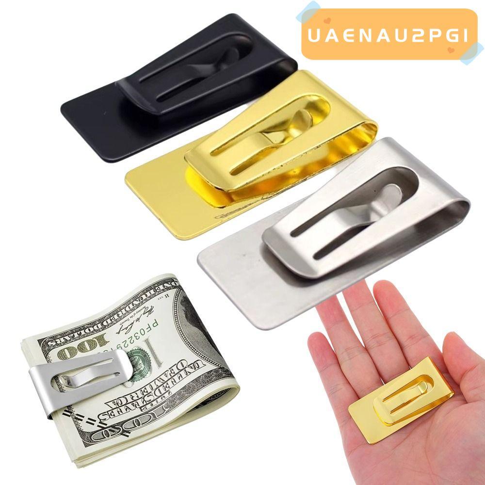 UAENAU2PG1 คลิปเงิน,โลหะแม่เหล็กฟรีผู้ถือเงินสด,Creative Slim Profile Front Pocket Wallet Precision 
