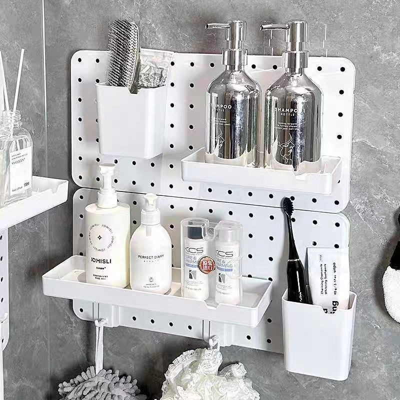 ชุด Pegboard ติดผนังพร้อมตะขอและถาด