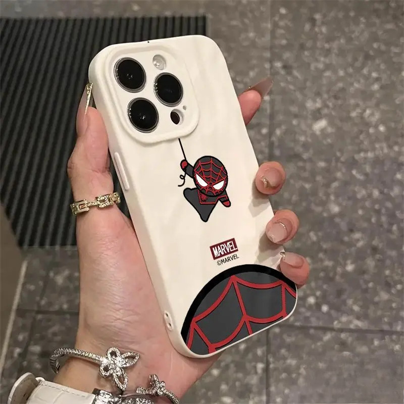 รุ่น Q Spider-Man เคส iPhone สําหรับ Iphone 17 11 12 13 14 15 16 Pro Max Iphone 7 xs xr Plus 12proma