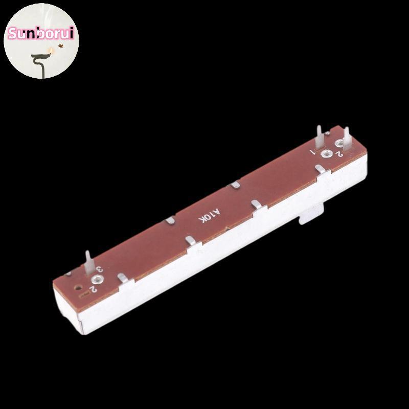 Sunborui 88 มม.3-Pin Single Potentiometer A10K B10K ตรงสไลด์ Potentiometer Mono Channel Mixer Fader 