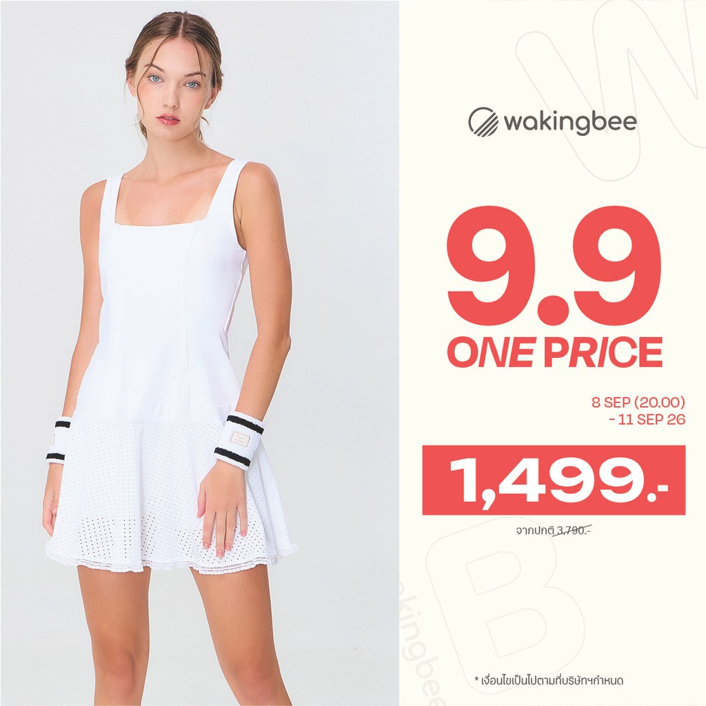 Janesuda x Wakingbee Love Dress เดรสออกกำลังกาย เทนนิส กอล์ฟ มีบราในตัว แถมซับในขาสั้น ทรงเข้ารูปสวย