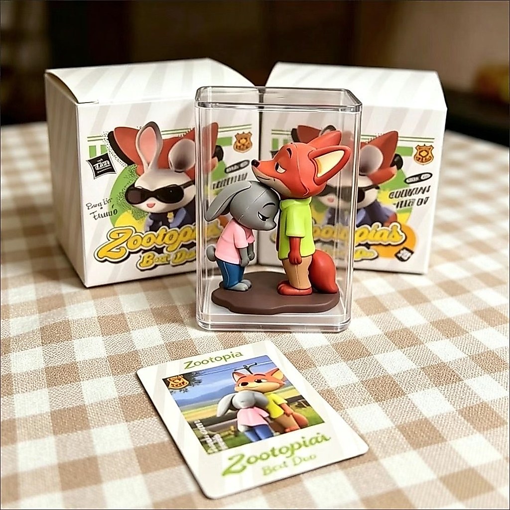 Sweet ที่เชื่อถือได้ Crazy Zoo Car Swing over Hug Judy Nick Pendulum Mystery Box Small#甜蜜依靠疯狂动物城汽车摆过