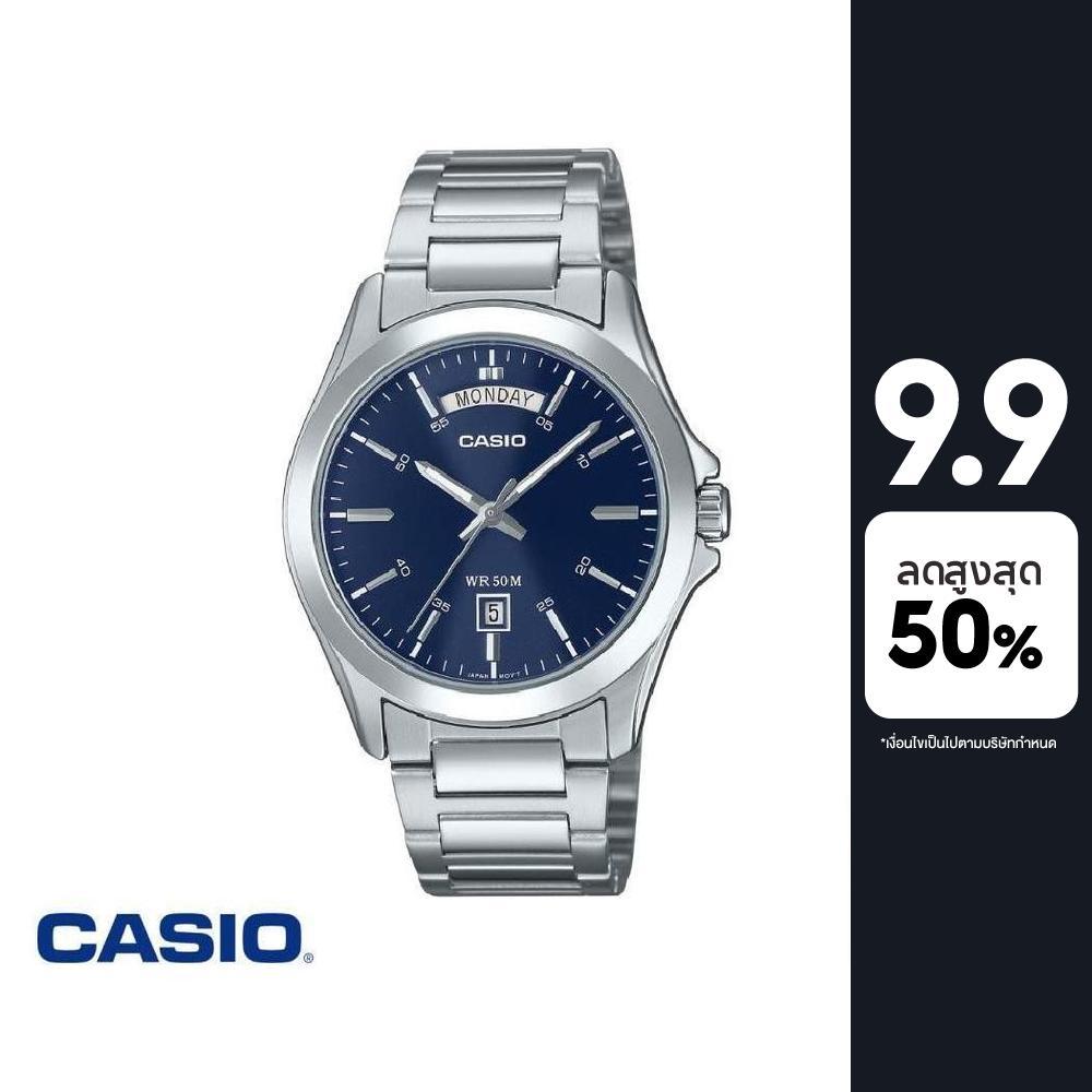 CASIO นาฬิกาข้อมือ รุ่น MTP-1370D-2A2VDF สายสแตนเลสสตีล สีน้ำเงินเข้ม