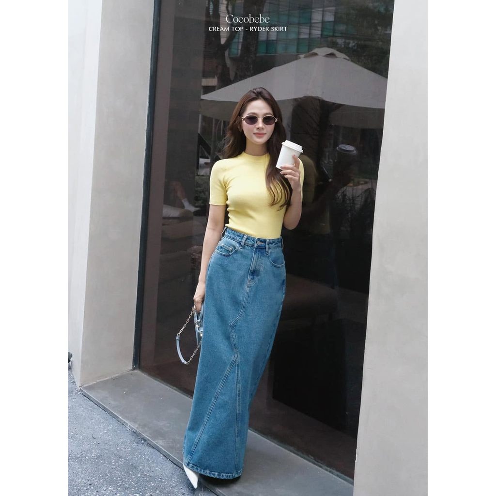 COCOBEBE RYDER SKIRT กระโปรงยีนส์ยาว