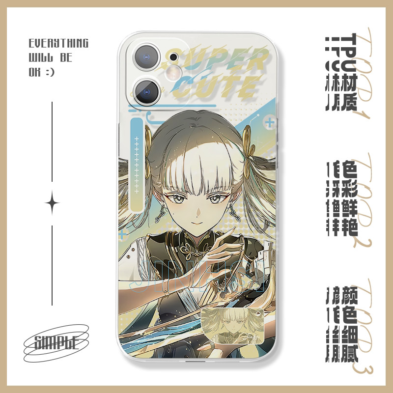 Mingchaoling Yinเคสโทรศัพท์สองมิติเหมาะสําหรับApple 15promax Huawei P30 Honor 200IQOOZ9OPPOReno12viv