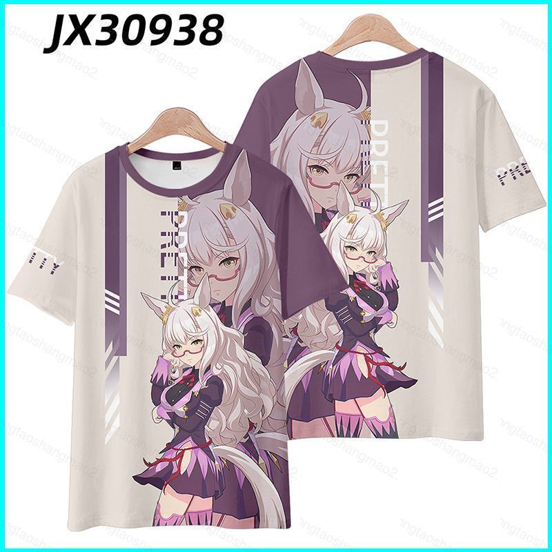 YT2 Uma Musume Pretty Derby Biwa Hayahide คอสเพลย์ผ้า 3D ฤดูร้อนเสื้อยืดอะนิเมะแขนสั้น YT2