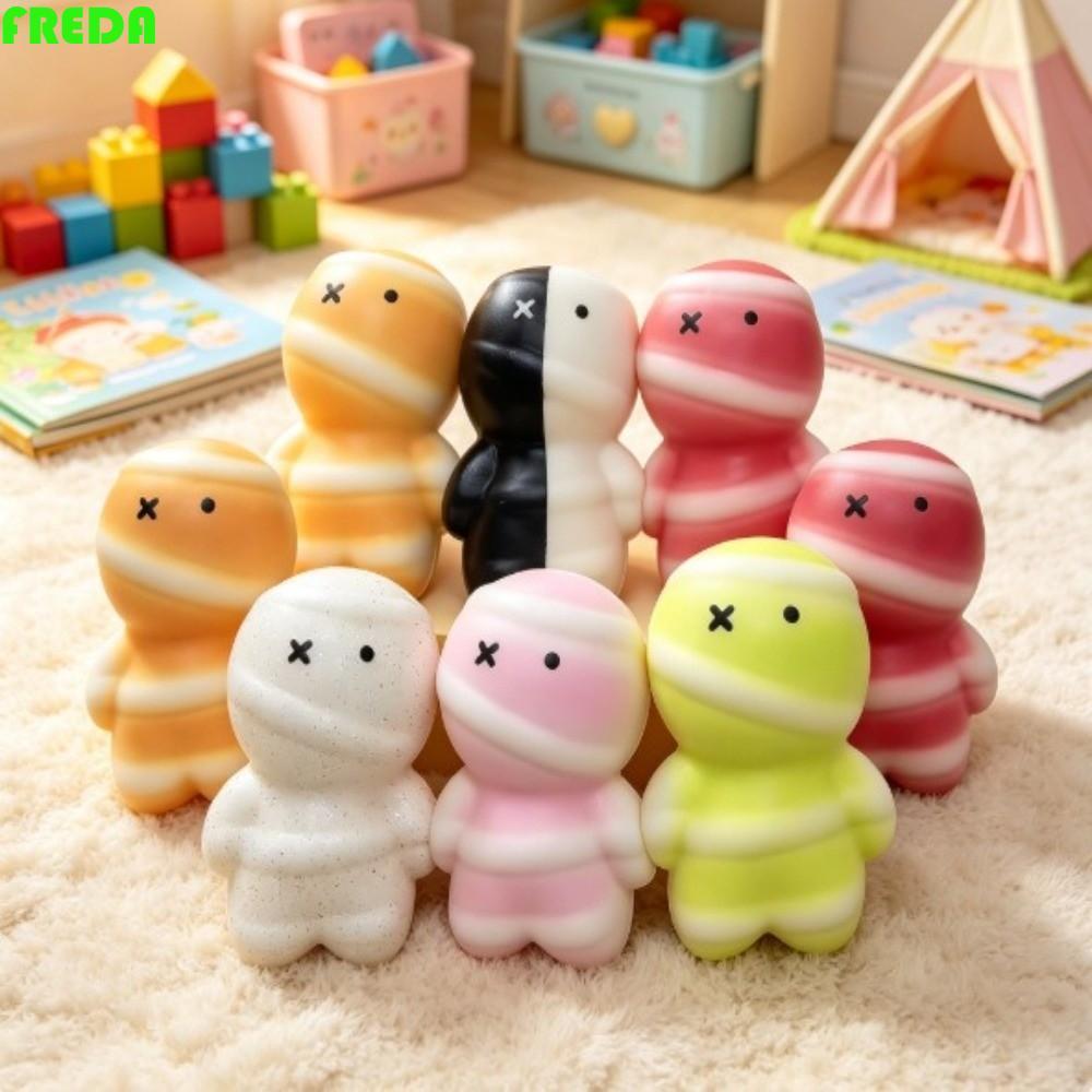 FREDA Mummy Squishy Toy, Moist Pressable Mummy Squeezable Toy, Novelty Cute Funny Soft Mummy Slow Re