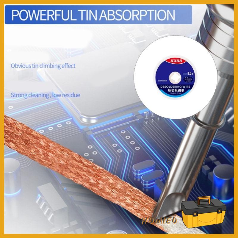 HOMIE0 PCB Solder Wick Desoldering Braid Wick สําหรับการกําจัดส่วนประกอบและ Pad Cleanups ใช้