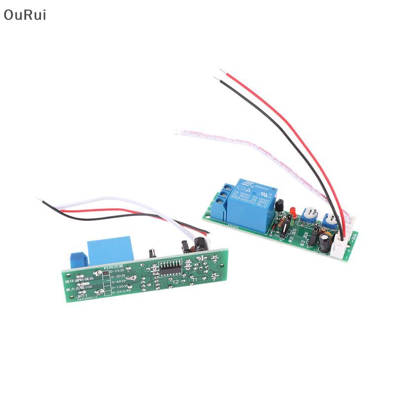 [B&C] Adjustable Cycle Timer Delay Relay On/Off Switch Relay Shield DC 5V 12V 24V Timer Delay Relay 
