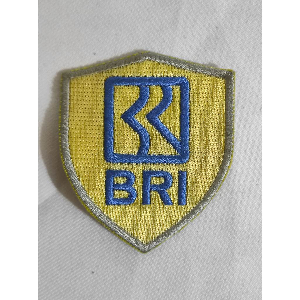 BRI Satpam คอมพิวเตอร์เย็บปักถักร้อย Bet 7x6 ซม. BRI Satam โลโก้ Patch klt เย็บปักถักร้อย