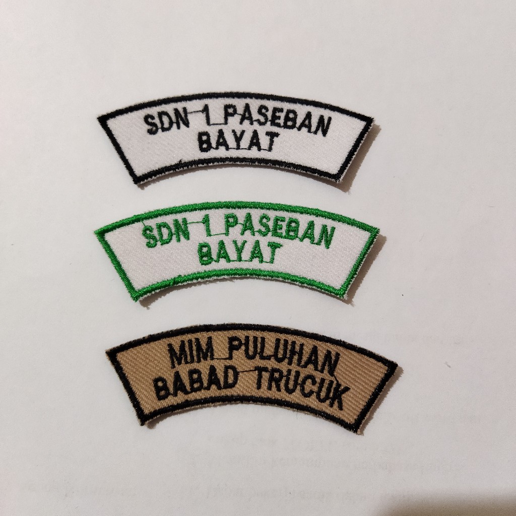 School Location เย็บปักถักร้อย Bet ขนาด 8x2.8 CM เย็บปักถักร้อยคอมพิวเตอร์เรียบร้อยมีให้เลือกหลายสีส