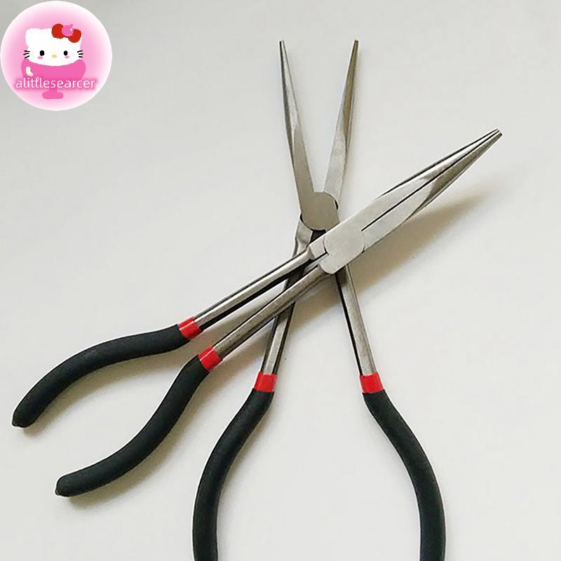 Alittlesearcer คีมตกปลามัลติฟังก์ชั่นโค้งตรงด้ามยาวเหล็กคาร์บอน Gripper EN