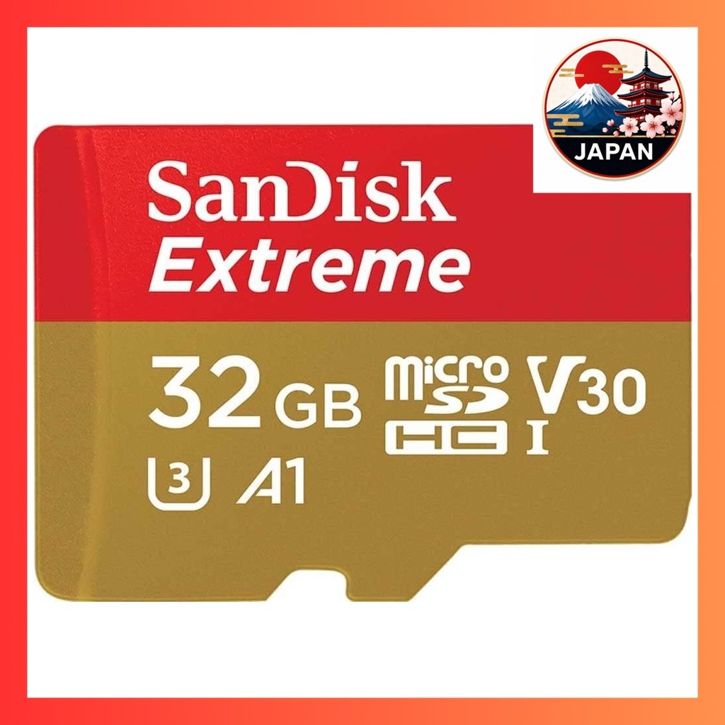 [Directly from Japan]SanDisk microSD 32GB UHS-I U3 V30, write speed up to 60MB/s, Full HD & 4K Extre