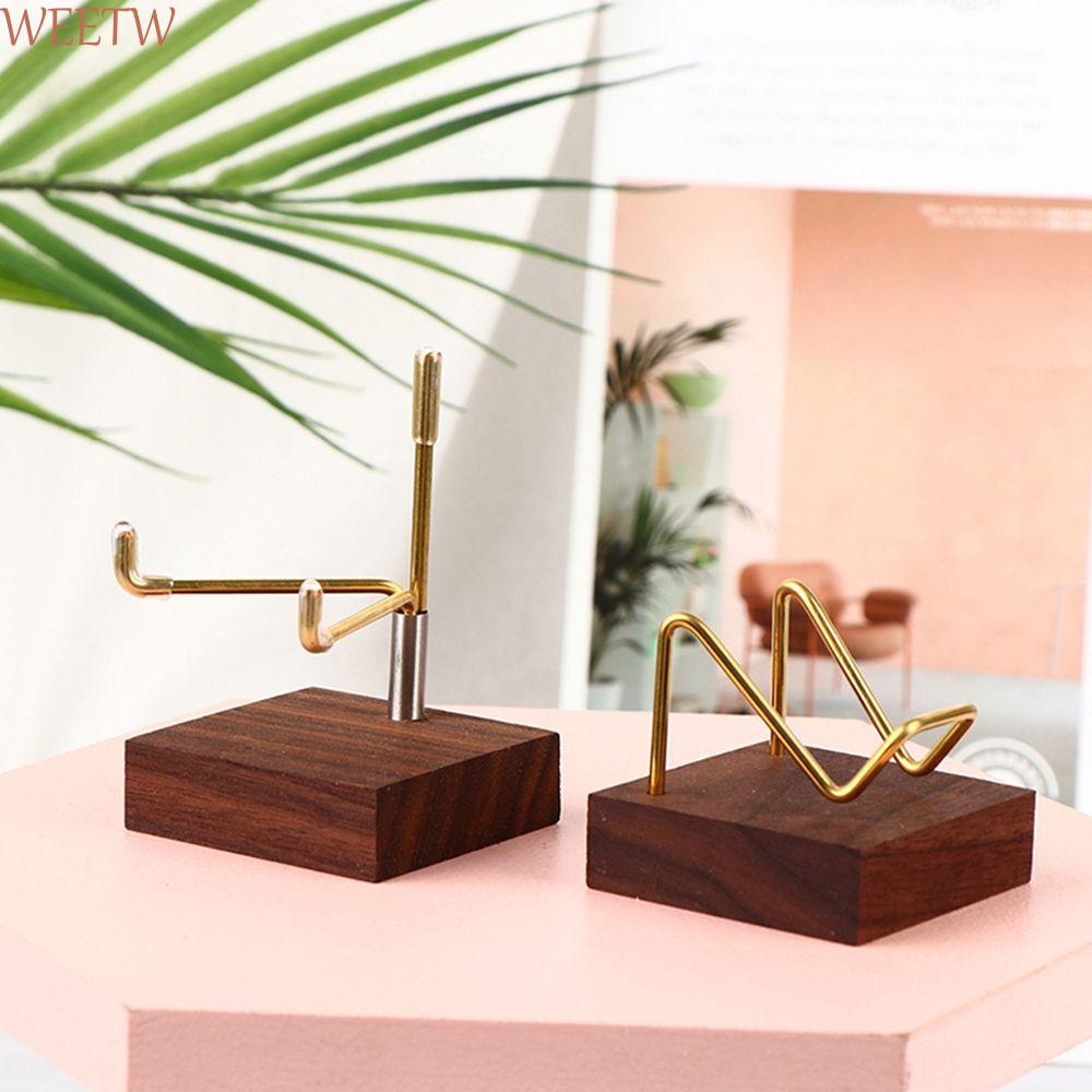 WEEKW Wood Support Base Home Decoraition สําหรับคริสตัลแร่ธาตุโลหะที่วางจอแสดงผล