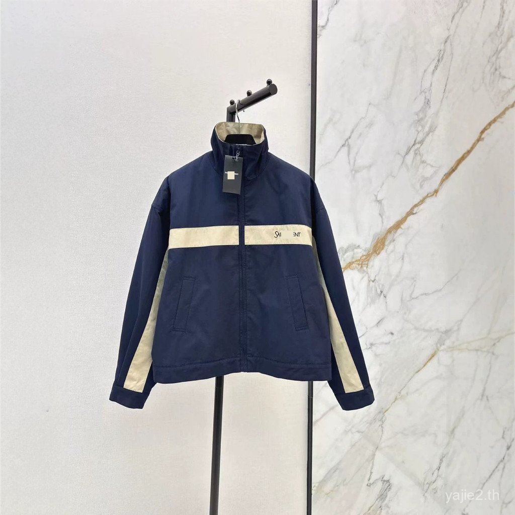 L7O9 Y/S 26 ฤดูใบไม้ร่วงฤดูหนาว Color-Blocking Charge Stand Collar Jacket Jacket