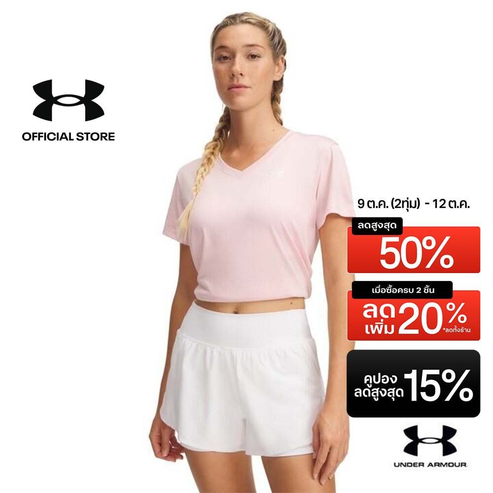 Under Armour เสื้อคอวีแขนสั้น UA Tech™ Twist สำหรับผู้หญิง
