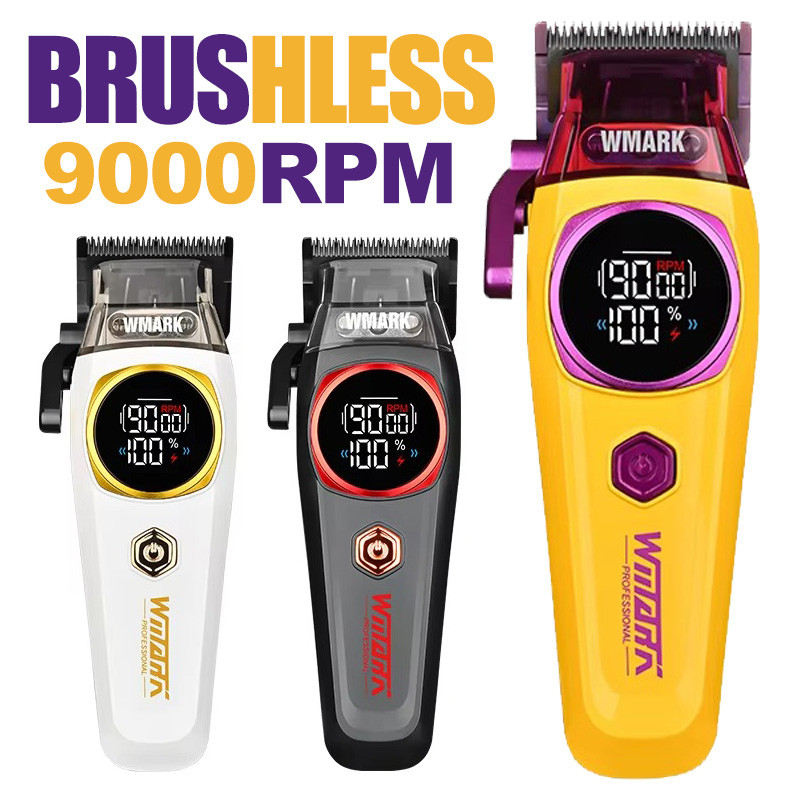 WMARK NG-8004 Professional ไร้สายชาร์จผม Clipper ผู้ชายs ผม Trimmer 9000RPM มอเตอร์ไร้แปรงเครื่องตัดผม