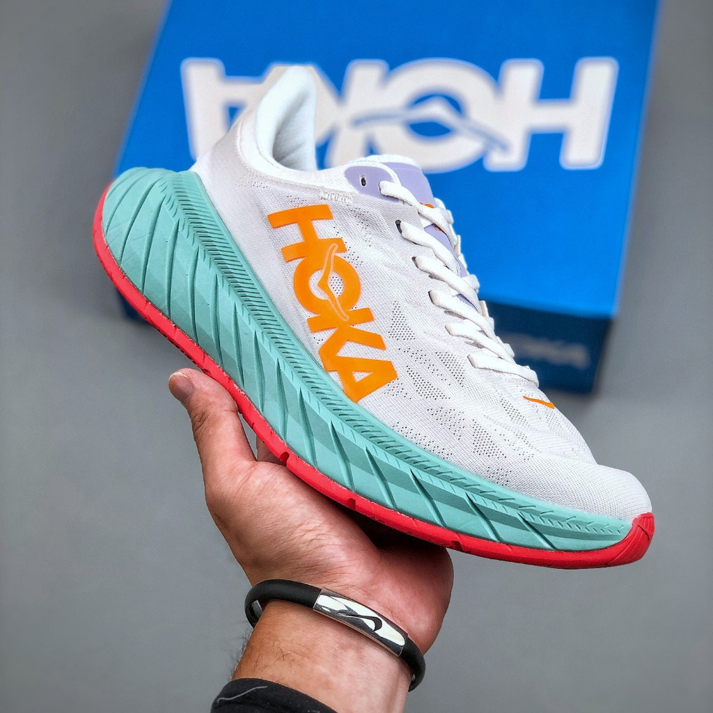 รองเท้าวิ่ง HOKA ONE ONE Carbon X2 ออกแบบสำหรับผู้ใช้งานทุกวัย กันกระแทก น้ำหนักเบาทOUCHและระบายอากาศได้ดี