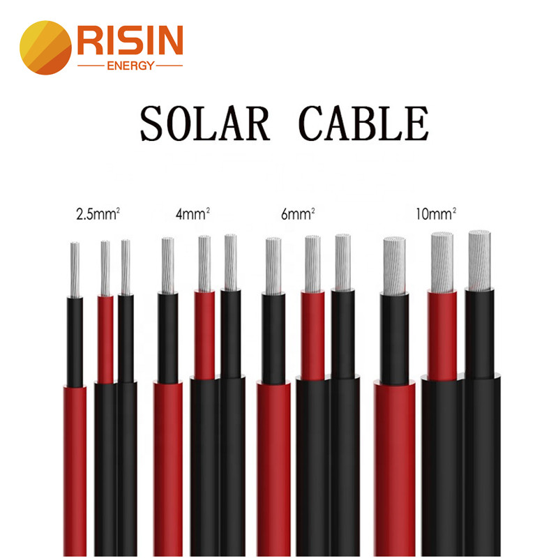 Risin 3 เมตรขายร้อนจีน XLPE XLPO ฉนวนสายโซลาร์เซลล์พลังงานแสงอาทิตย์ 1KV 1.8KV PV1-F 2PfG 1169 ลวดทอ