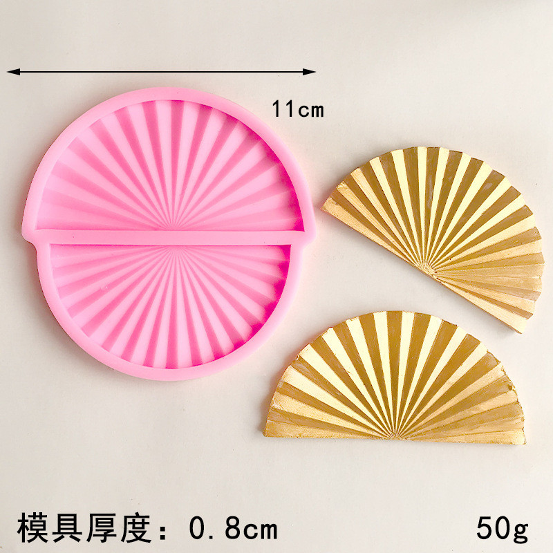 จีนพัดลมซิลิโคนแม่พิมพ์เค้กช็อคโกแลตโล่ตกแต่งงานแต่งงานพับพัดลมออกแบบเค้ก ที บน อุปกรณ์เสริม - รูปที่ 3