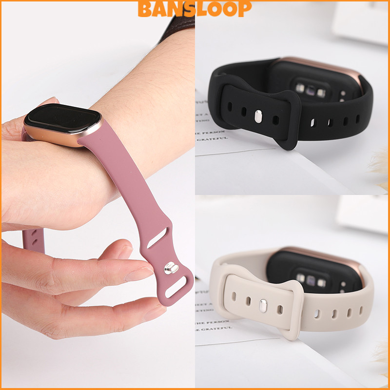สายรัดซิลิโคนอ่อน for Xiaomi Mi Band 10/9/8 อุปกรณ์เสริมสร้อยข้อมือเปลี่ยนสายพานยางกีฬา for Smartwatch Mi Band 10/9/8