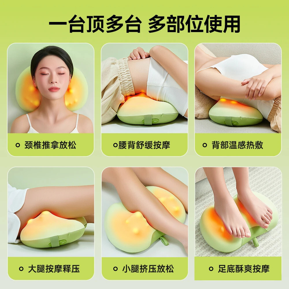 OES นวดปากมดลูกไหล่คอนวดไหล่คอ Hump Traction ยืดหมอนนวดเบาะหมอนมัลติฟังก์ชั่นHT99 MMF2