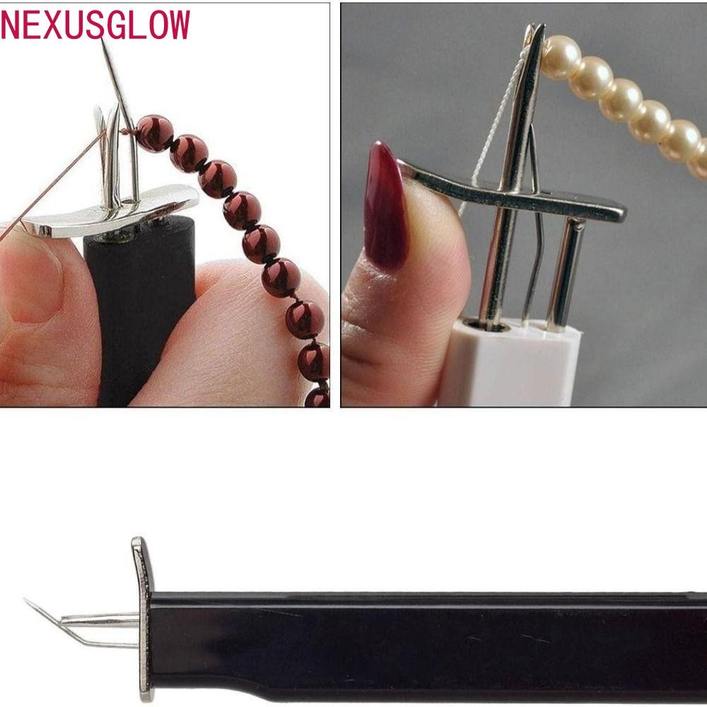 NEXUSGLOW Safety Knots for DIY Jewelry, Bracelet Helper Craft Beaded Thread Knotter, Sturdy Fast Knotting Decorative Beading Knotting Tool กระจัดกระจายลูกปัดหลวม