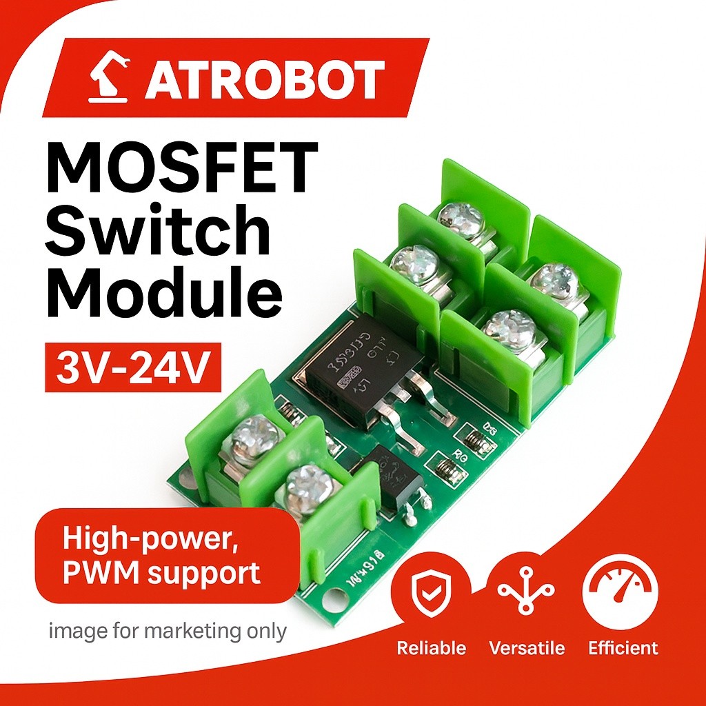 F5305S MOSFET สวิตช์โมดูล ออปโตฯอินพุต 3-24V เอาต์พุต 5-36V 5A รองรับ PLC/Arduino แยกวงจร ปลอดภัย