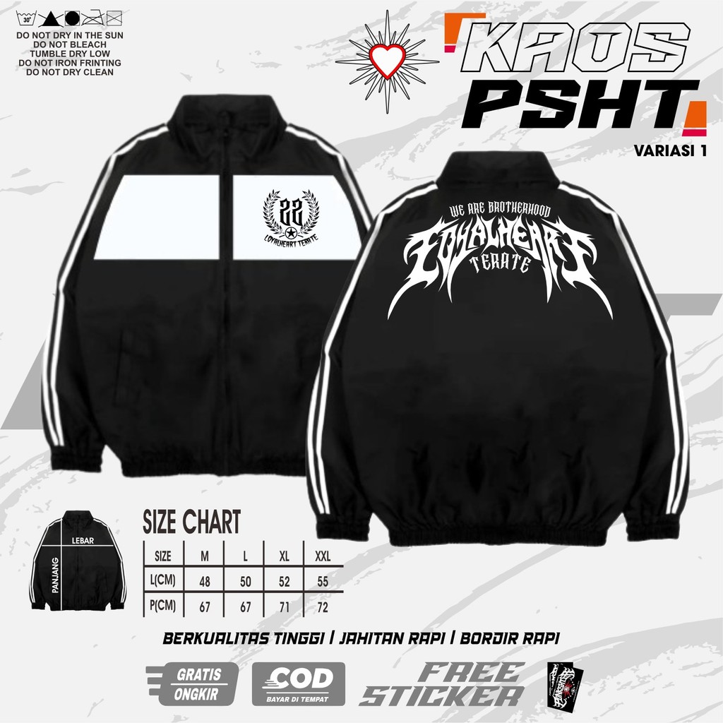 PSHT WE ARE BROTHERHOOD LOYALEHEART TER TRACKTOP JACKET ใหม่ล่าสุด PSHT TRACKTOP JACKET - PSHT EMBRO