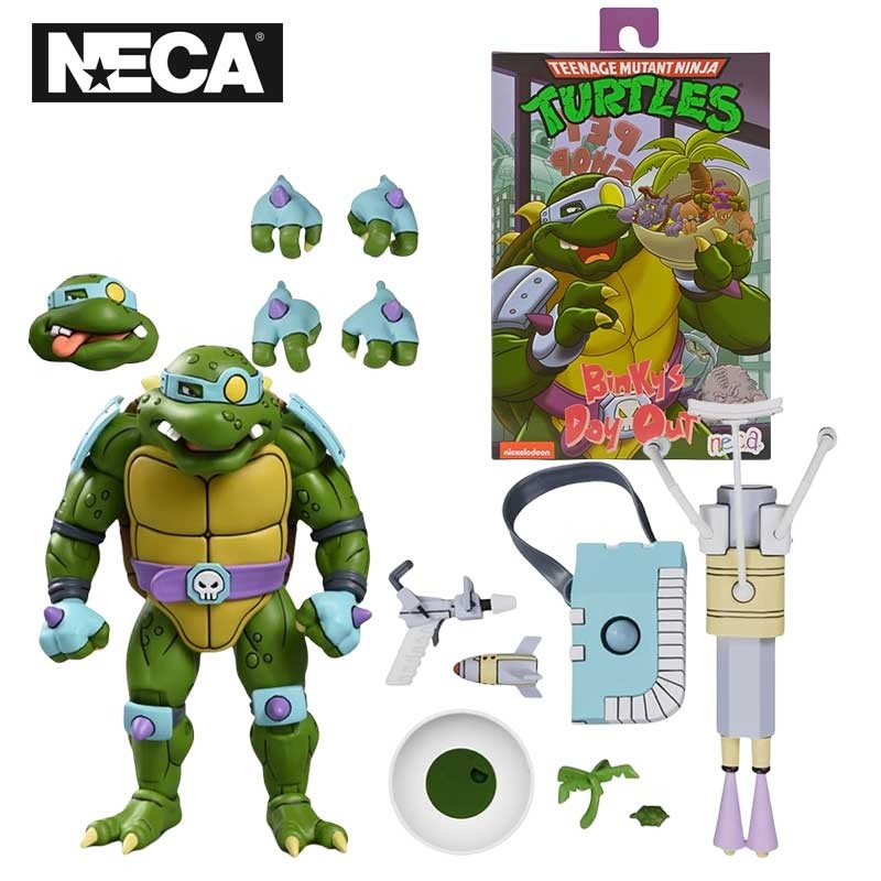 NECA 54379 ของเล่นเต่านินจาวัยรุ่นการ์ตูน 1980 Ultimate Action Figure Slash 18 ซม.รุ่นของขวัญคอลเลกช