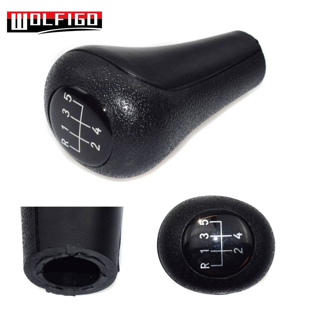 Wolfigo สีดํา 5 ความเร็วคู่มืออัตโนมัติกระเป๋าเดินทางสําหรับ Bmw E30 E34 Z3 E46 E36A1 Shift knop ฝาค