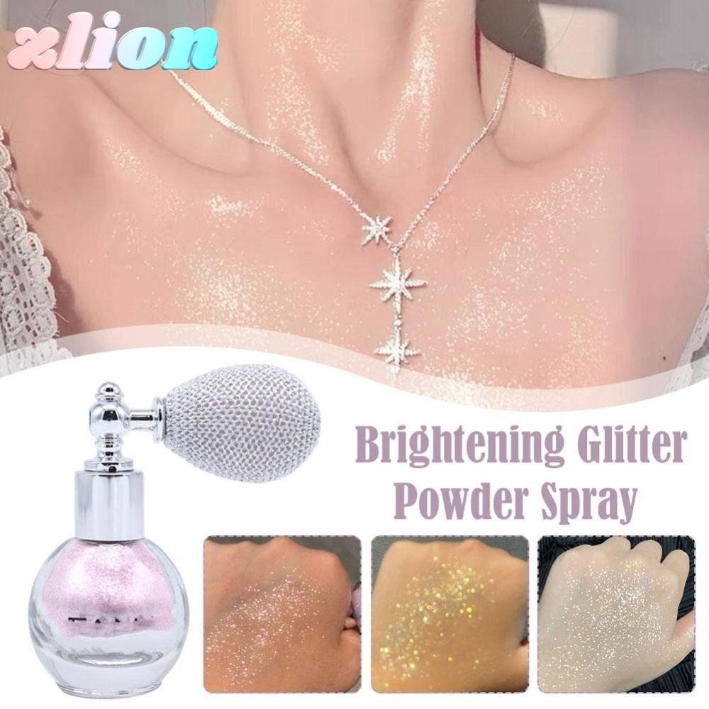 ZLION High Gloss Glitter Spray Fine Shimmer Air Bag Shiny Powder Brightening Fragrance-Infused Loose