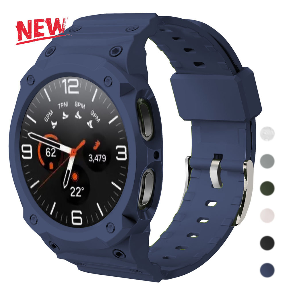 สายรัดซิลิโคนสําหรับ Samsung Galaxy Watch 8 40 มม.44 มม.สร้อยข้อมือสายรัดข้อมือ Galaxy Watch 8 TPU ป้องกันแบบบูรณาการ