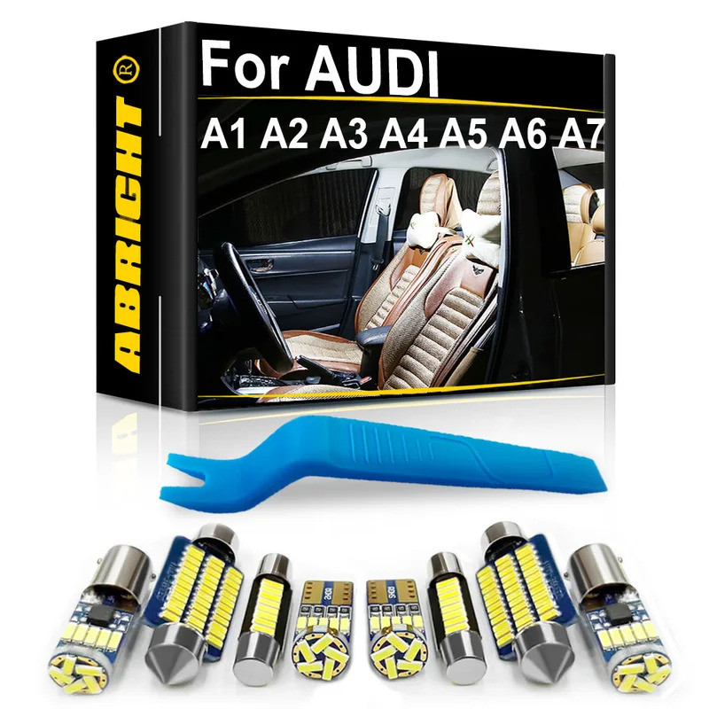 ภายในรถไฟ LED สําหรับ AUDI A1 A2 A3 A4 A5 A6 A7 8X 8Z 8L 8P 8V B5 B6 V8 8TA 8T3 C5 C6 อะไหล่อุปกรณ์เ