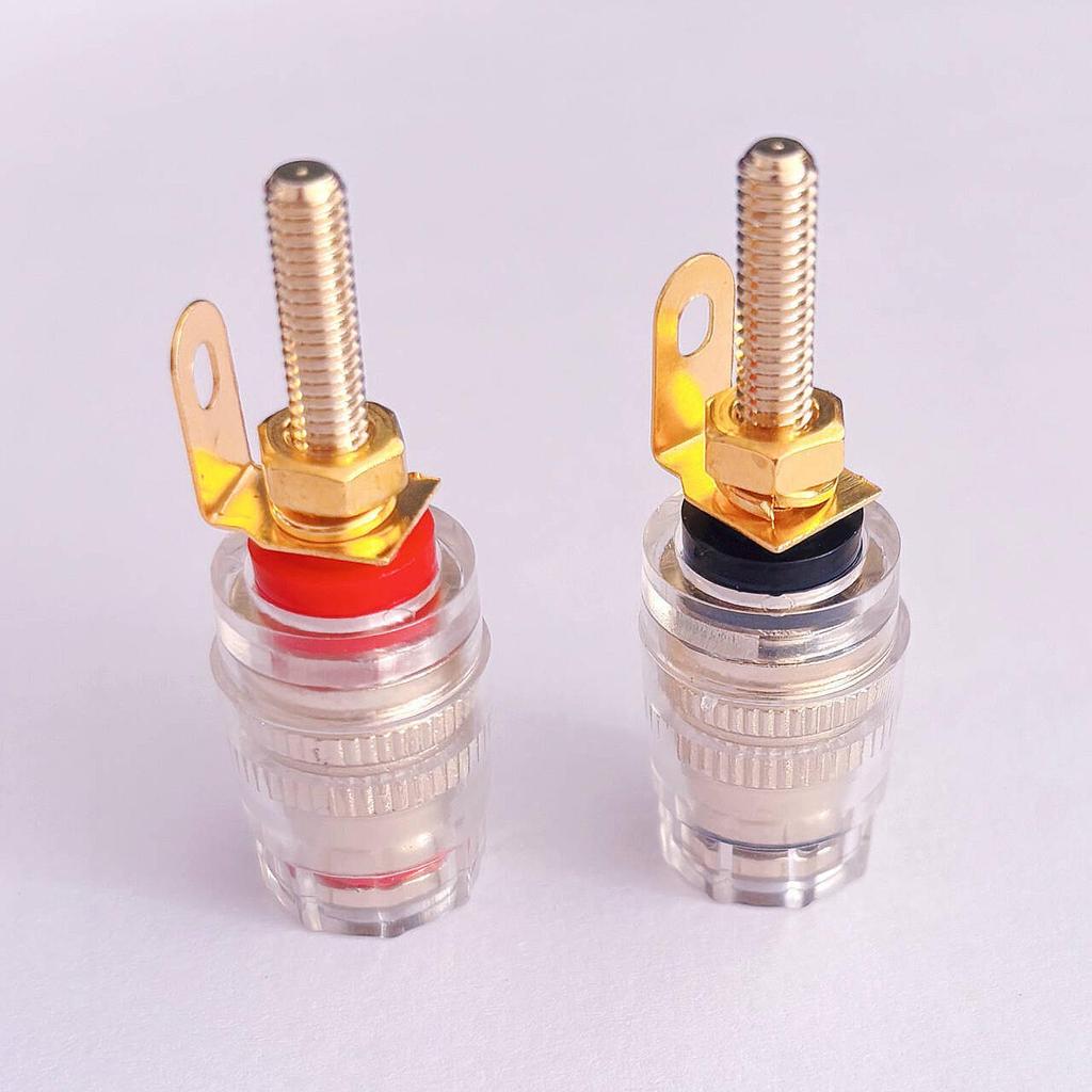 [arutoxalc] 2x Speaker Binding Post 4mm แบบพกพาสายไฟโพสต์ Binding Post Connector