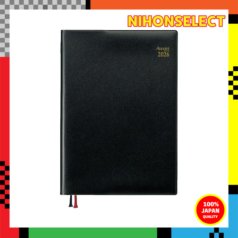 Daigo A5 Weekly Schedule Planner 2026 - Black - Starts September 2025