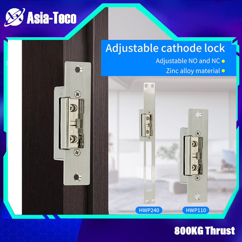 Electric Strike ล็อคประตูการควบคุมการเข้าถึงอิเล็กทรอนิกส์ Fail Secure 12V DC Fail-Secure NO NC ล็อค