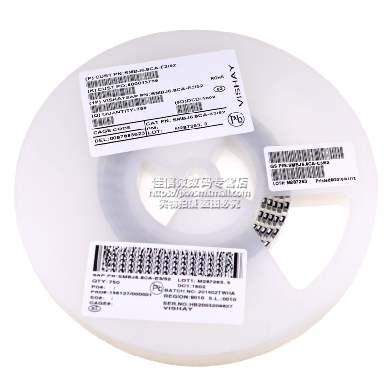 SMBJ6.8 CA Patch ไดโอดสําเร็จรูป 6.8V สองทาง (P6KE6.8 CA AK) 6V8C