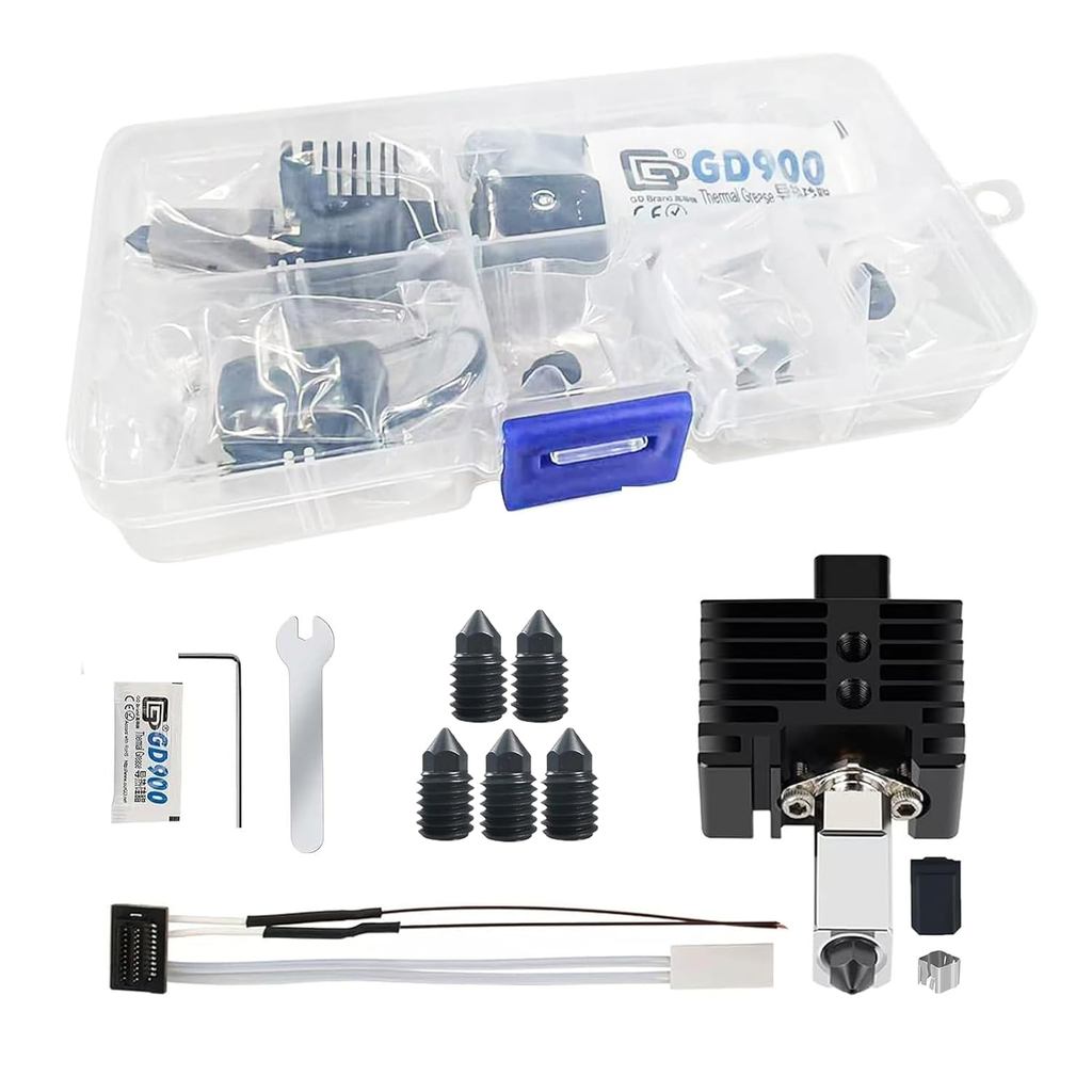 Hotend P1P/P1S Assembly พร้อมหัวฉีดสแตนด์บายเข้ากันได้กับBambu Lab P1P/P1S Series 3Dเครื่องพิมพ์, 5 