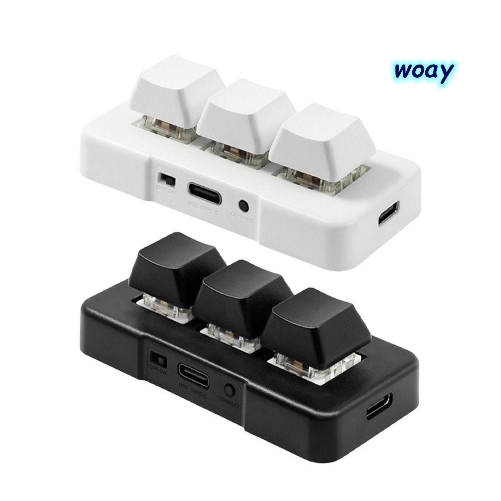 แป้นพิมพ์ WOAY, แป้นพิมพ์แบบกําหนดเองขนาดเล็ก 3 คีย์, MK321U MK321G MK321BT สีดําสีขาว USB + BT Dual