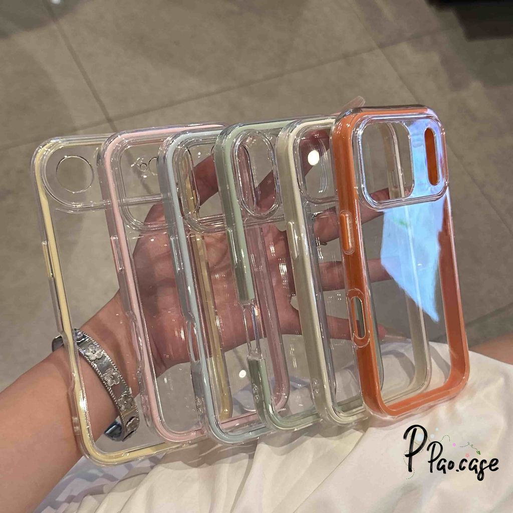 เคสไอโฟน 16สำหรับ IPhone 17 13 16 11 15 12 14 air Pro Max XR XS X Max 14Plus แฟชั่นสีทึบใหม่ 2 in 1 ฝาครอบกันกระแทกกันชน