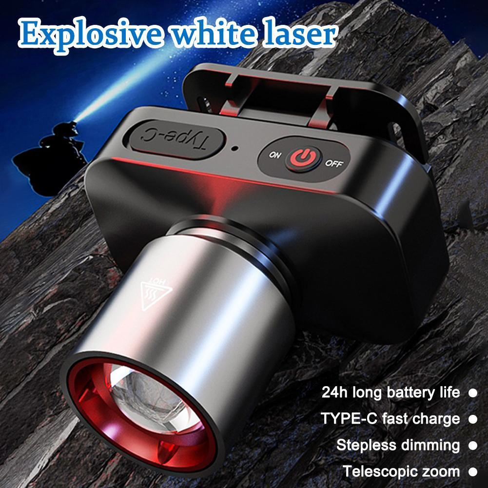 ไฟหน้า Zoomable 1200lumens พร้อมพอร์ตชาร์จ Type-C 2025-ไฟหน้าพลาสติก W0A6