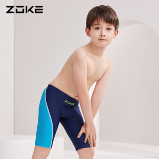 ZOKE ชุดว่ายน้ำเด็กผู้ชาย กางเกงว่ายน้ำห้าจุด ออกแบบสำหรับกา…