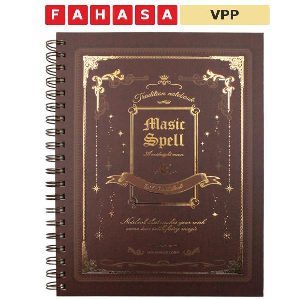 XO Magic Spells 2 สมุดโน้ตสปริงแนวนอนคลาสสิก - Morning Glory 11131-88876 - Red Do