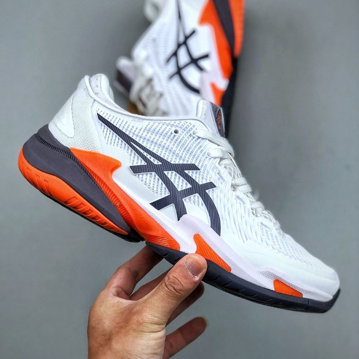 Asics Court FF 3 รองเท้าวิ่งสําหรับบุรุษและสตรี Court FF Shock Absorption รองเท้ากีฬา 7DYE
